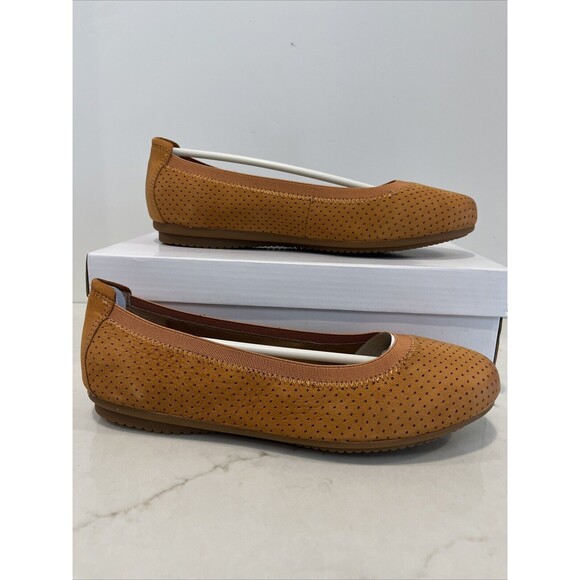 Josef Seibel NEW Pippa Orange Suede Comfort Ballet Flats Shoes EU 37 US 6-6.5 - Picture 1 of 12